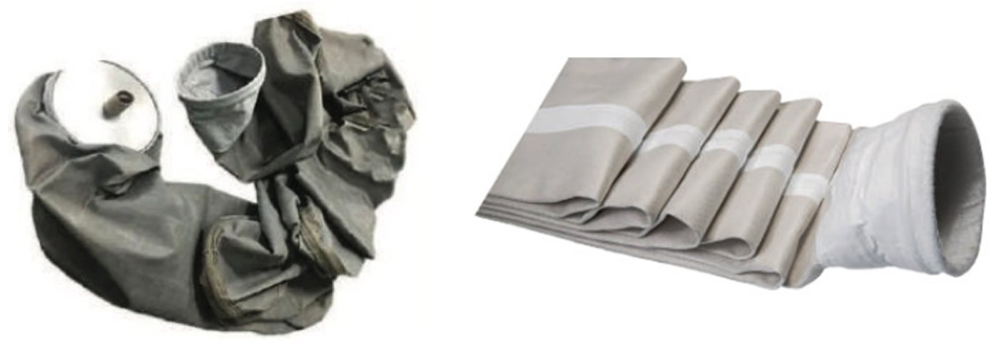 Old and new fabric filter bags